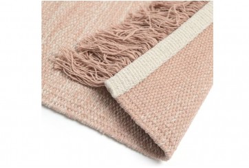 Tapis 100x150 Coton Kirthy Rose Nude